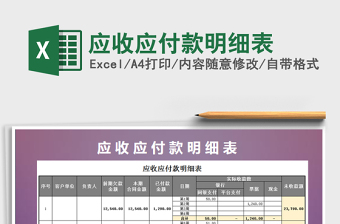 2025年应收应付款明细表