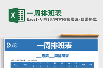 2025年一周排班表