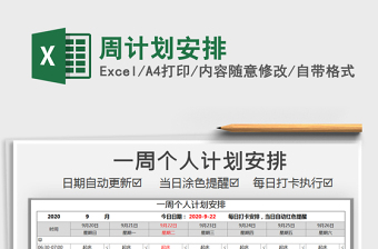 2025年周计划安排