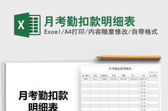 2025年月考勤扣款明细表