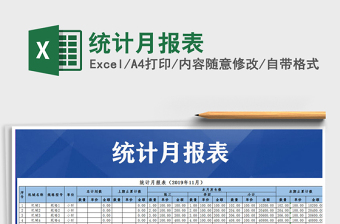 2025年统计月报表