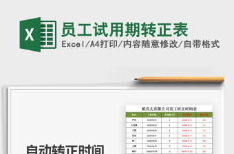 2025年员工试用期转正表