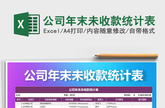 2025年公司年末未收款统计表