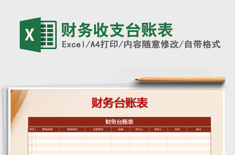 2025年财务收支台账表