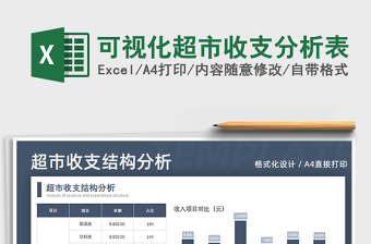 2025年可视化超市收支分析表