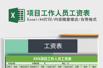 2025年项目工作人员工资表