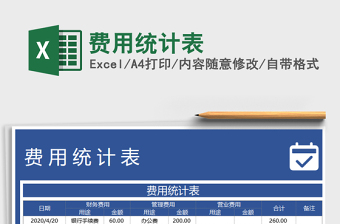 2025年费用统计表