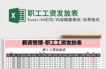 2025年职工工资发放表