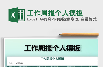 2025年工作周报个人模板