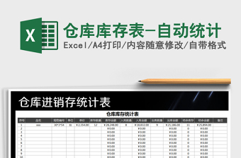 2025年仓库库存表-自动统计