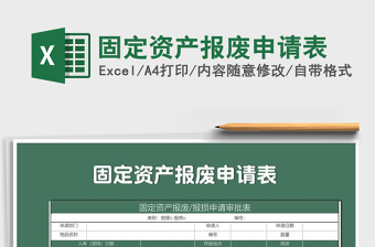 2025年固定资产报废申请表