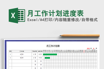 2025年月工作计划进度表