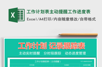 工作计划表主动提醒