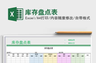 2025年库存盘点表