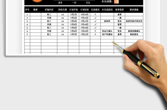 2025年工作计划跟踪进度表