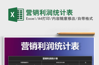 2025年营销利润统计表