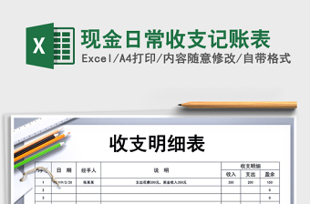 2025年现金日常收支记账表