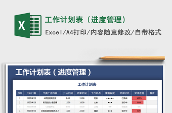 2025年工作计划表（进度管理）