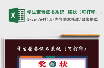 2024年学生荣誉证书系统-奖状（可打印）