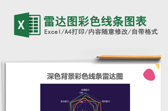 2025年雷达图彩色线条图表免费下载