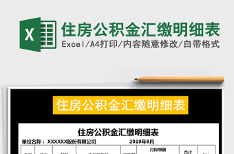 2025年住房公积金汇缴明细表