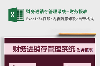 2025年财务进销存管理系统-财务报表