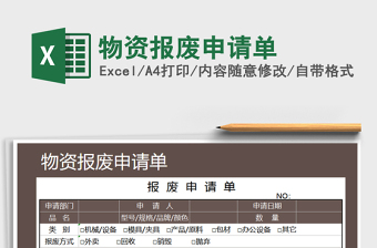 2025年物资报废申请单