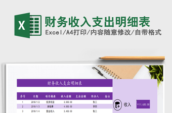 2025年财务收入支出明细表