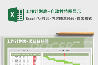 2025年工作计划表-自动甘特图显示