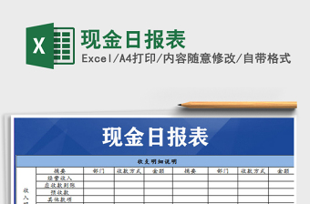 2025年现金日报表