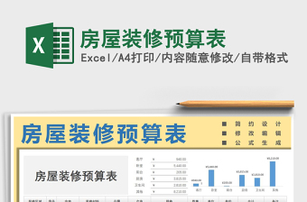 2025年房屋装修预算表