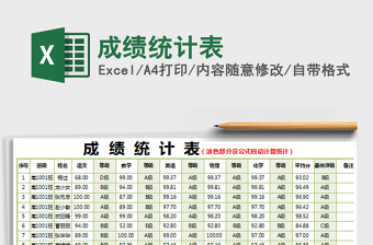 2025年成绩统计表