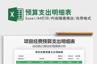 2025年预算支出明细表