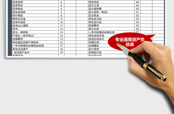 2025年通用资产负债表