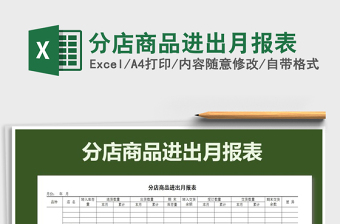 2025年分店商品进出月报表