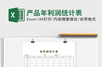 2025年产品年利润统计表