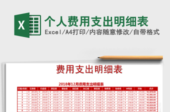 2025年个人费用支出明细表