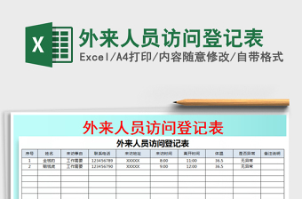 2025年外来人员访问登记表
