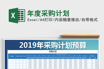 2025年年度采购计划免费下载