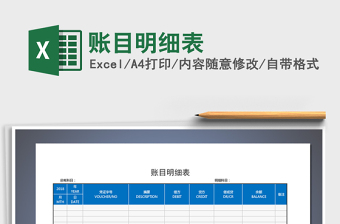 2025年账目明细表