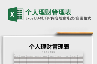 2025年个人理财管理表