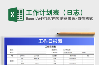 2025年工作计划表（日志）