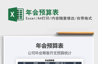 2025年年会预算表