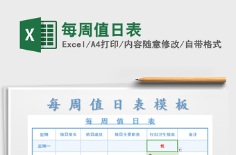 2025年每周值日表