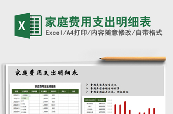 2025年家庭费用支出明细表