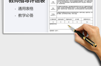 2025年教师指导评语表