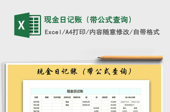 2025年现金日记账（带公式查询）