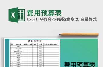 2025年费用预算表