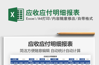 2025年应收应付明细报表