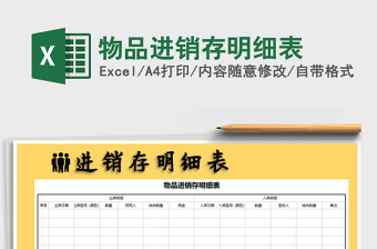 2025年物品进销存明细表